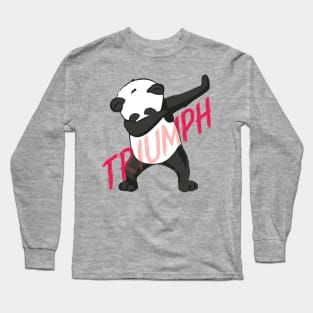 Triumph Dab Dabbing Panda Playfulness Long Sleeve T-Shirt